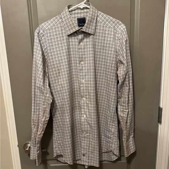 David Donahue White Dress Shirt Classic Style - Picture 1 of 3